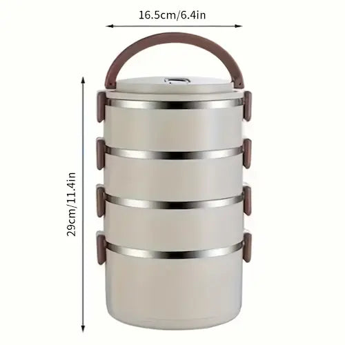 Stainless Steel Lunch Box Set with Insulated Bag & Cutlery