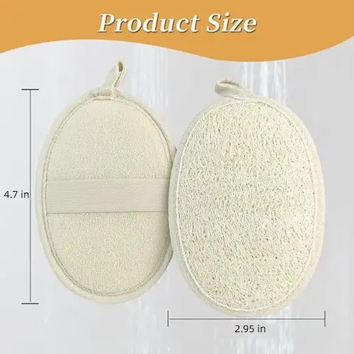 Premium Natural Loofah Sponge Set - 3pcs