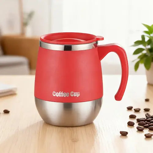Stainless Steel Vacuum Insulated Coffee Cup with Lid - 16.91oz