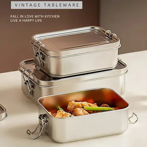 Premium 304 Food-Grade Stainless Steel Lunch Box