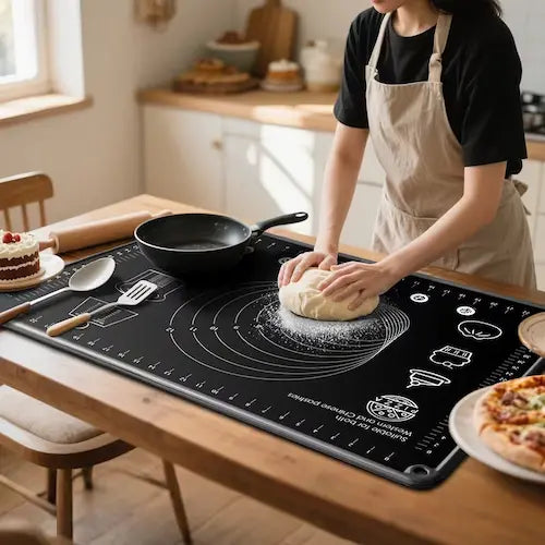Extra-Thick Silicone Pastry Mat with Measurements
