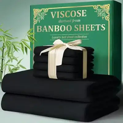Luxury 4-Piece Bamboo Cooling Bed Sheet Set