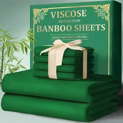 Luxury 4-Piece Bamboo Cooling Bed Sheet Set