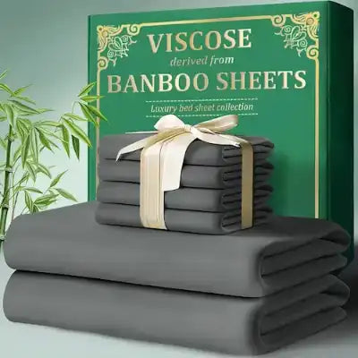 Luxury 4-Piece Bamboo Cooling Bed Sheet Set