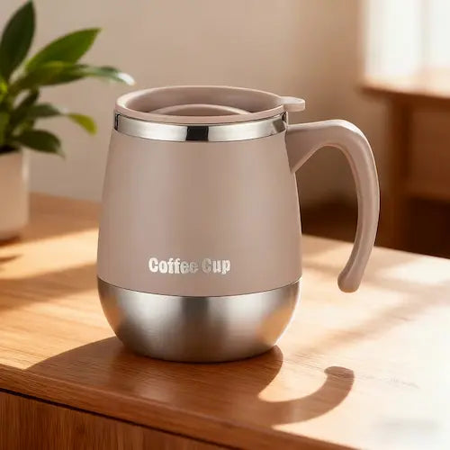 Stainless Steel Vacuum Insulated Coffee Cup with Lid - 16.91oz