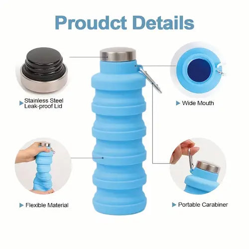 Collapsible Silicone Water Bottle