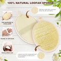 Premium Natural Loofah Sponge Set - 3pcs