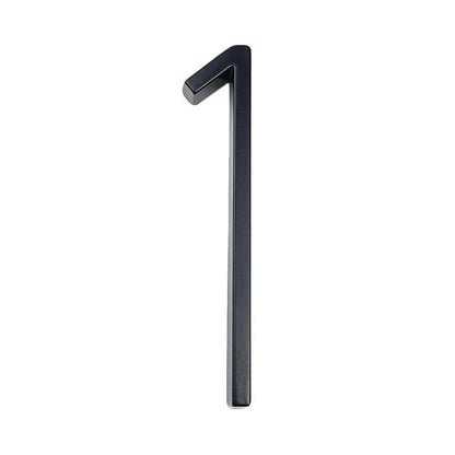 Modern Black House Numbers - 5 Inch Anti-Rust Zinc Alloy Address Numerals - Durable Floating Look for Home Exterior