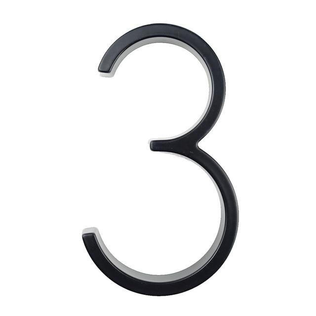 Modern Black House Numbers - 5 Inch Anti-Rust Zinc Alloy Address Numerals - Durable Floating Look for Home Exterior