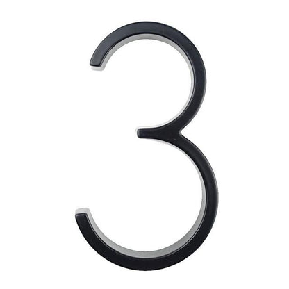 Modern Black House Numbers - 5 Inch Anti-Rust Zinc Alloy Address Numerals - Durable Floating Look for Home Exterior
