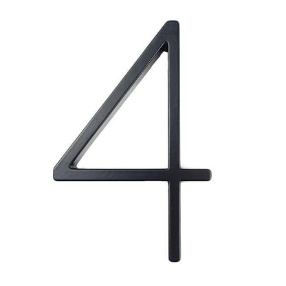 Modern Black House Numbers - 5 Inch Anti-Rust Zinc Alloy Address Numerals - Durable Floating Look for Home Exterior