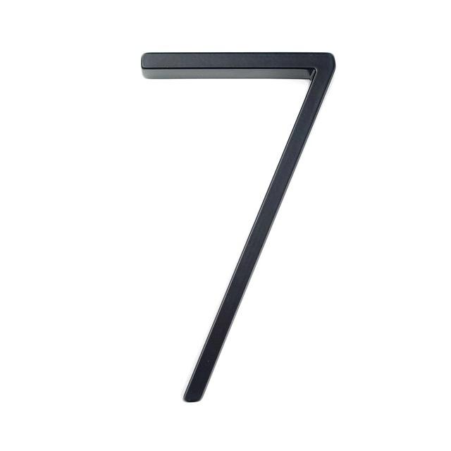 Modern Black House Numbers - 5 Inch Anti-Rust Zinc Alloy Address Numerals - Durable Floating Look for Home Exterior